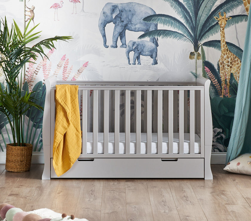 Obaby - Lit Bébé Évolutif 140x70cm Stamford Classic - Gris - Mode Bébé Claye