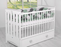 Tour de lit Tressé  360 cm - blanc-gris-vert