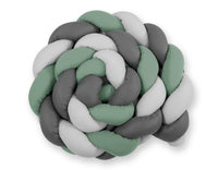 Tour de lit Tressé  360 cm - blanc-gris-vert