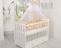 Tour de lit Tressé Beige 360 cm