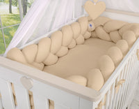 Tour de lit Tressé Beige 360 cm