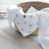 Lot de 6 langes bébé 70*70 cm Etoiles