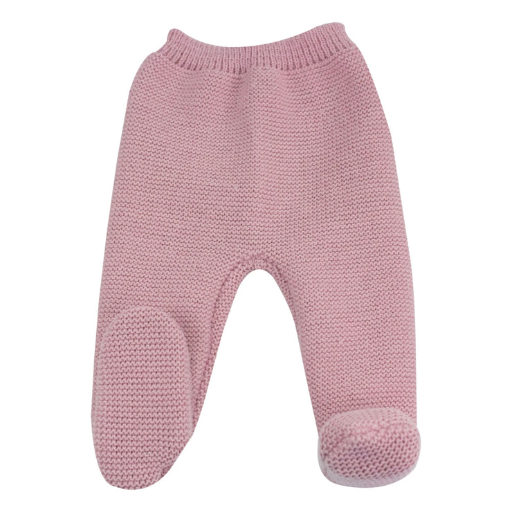 Pantalon tricot bébé - VIEUX ROSE