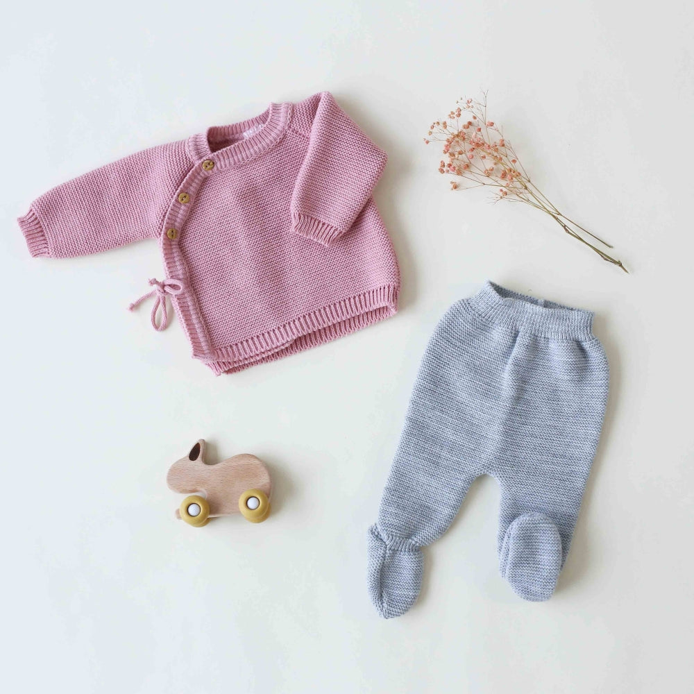 Pantalon tricot bébé - Gris