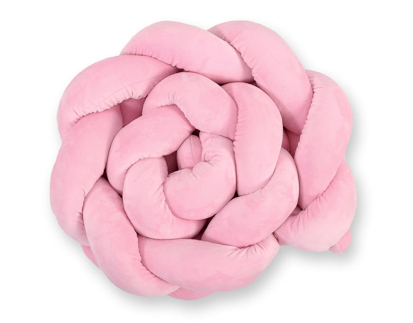 Tour de lit Tressé en pluche - rose