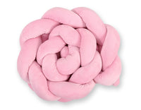 Tour de lit Tressé en pluche - rose