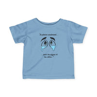 T-shirt Bébé "Je pleure seulement pour les pizzas et les câlins" - Mode Bébé Claye