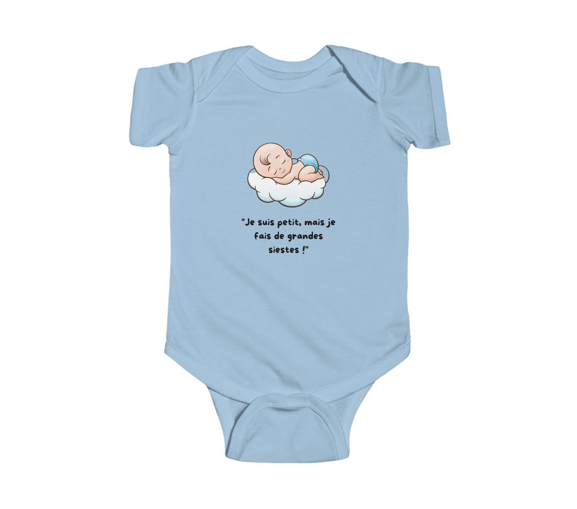Body bébé "Je suis petit, mais je fais de grandes siestes!" - Mode Bébé Claye