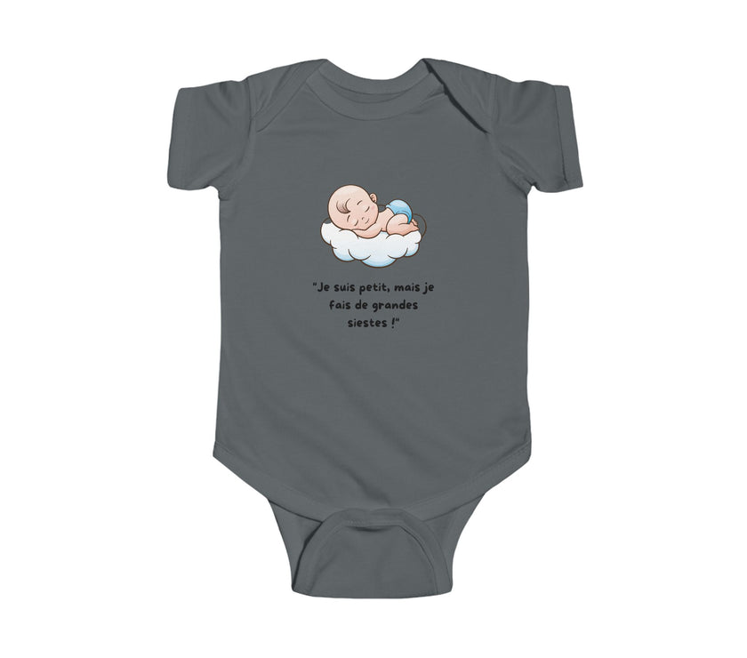 Body bébé "Je suis petit, mais je fais de grandes siestes!" - Mode Bébé Claye