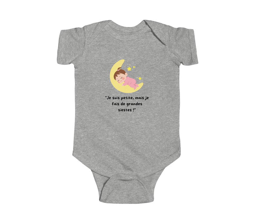 Body bébé "Je suis petite, mais je fais de grandes siestes!" - Mode Bébé Claye