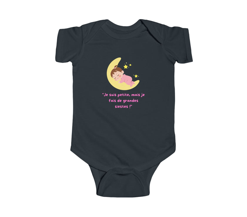 Body bébé "Je suis petite, mais je fais de grandes siestes!" - Mode Bébé Claye
