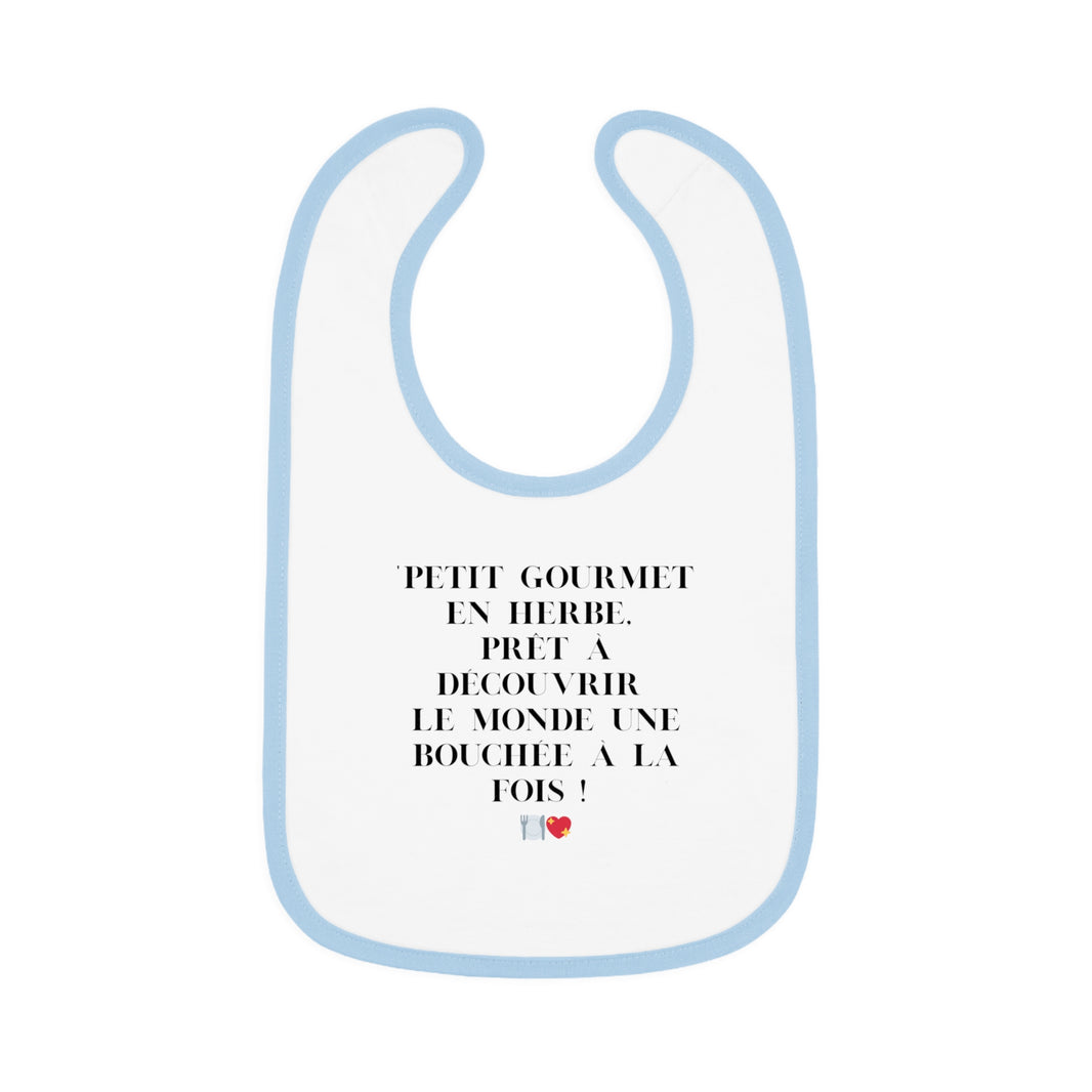 Bavoir Bébé avec message - Petit Gourmet en Herbe - Parfait pour Cadeau - Mode Bébé Claye