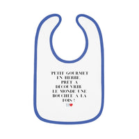Bavoir Bébé avec message - Petit Gourmet en Herbe - Parfait pour Cadeau - Mode Bébé Claye