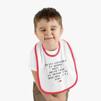 Bavoir Bébé avec message - Petit Gourmet en Herbe - Parfait pour Cadeau - Mode Bébé Claye