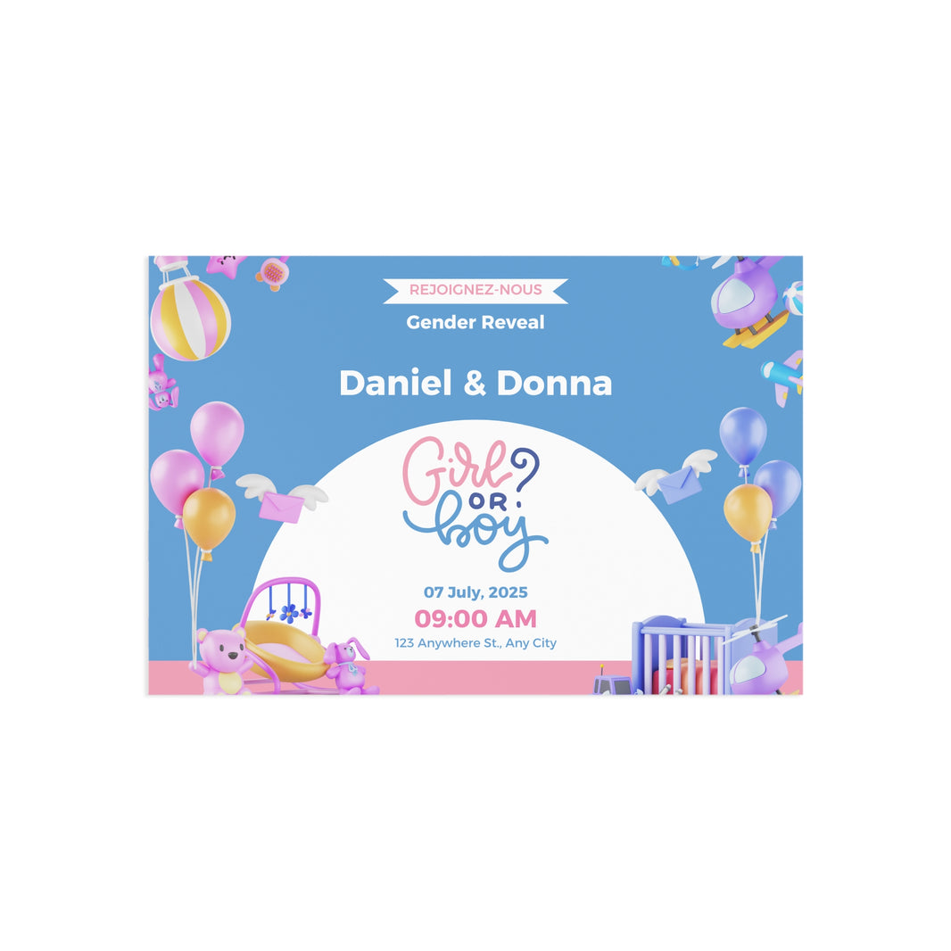 Baby Shower Fine Art Postcards with Cute Babies - Invitation Cards - Mode Bébé Claye