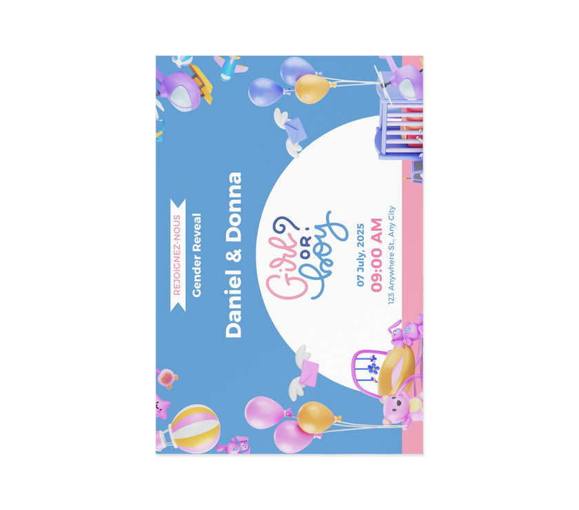 Baby Shower Fine Art Postcards with Cute Babies - Invitation Cards - Mode Bébé Claye