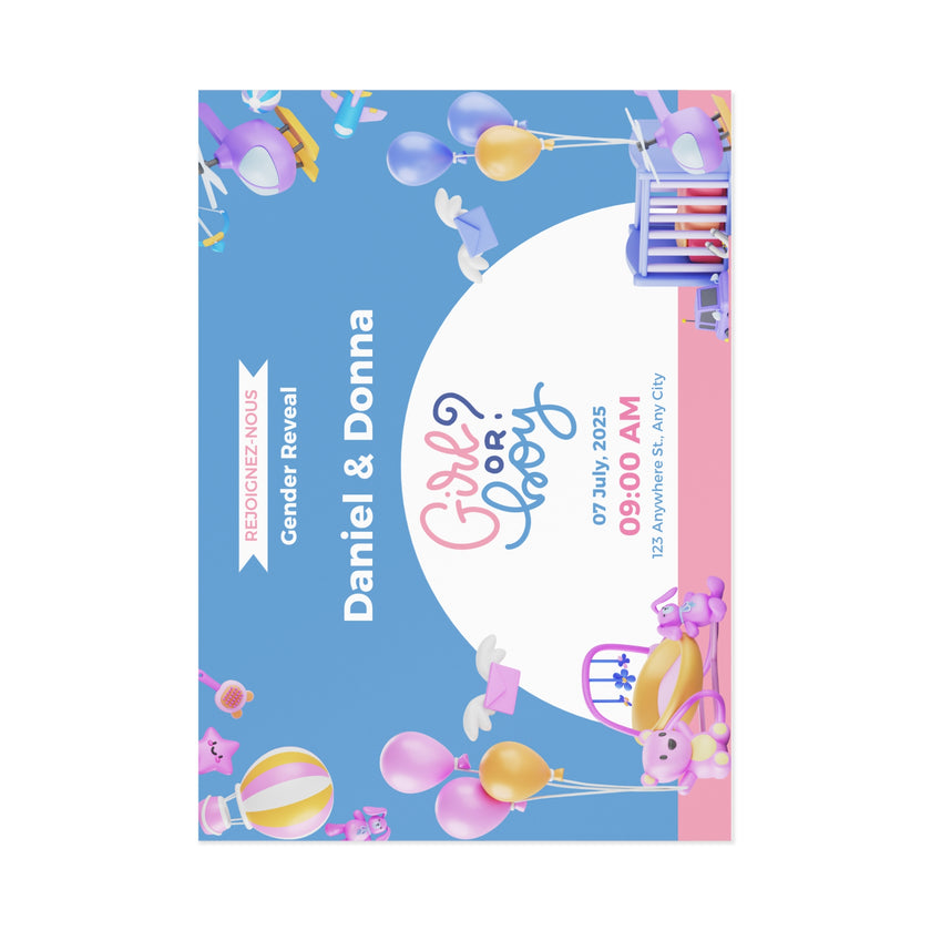 Baby Shower Fine Art Postcards with Cute Babies - Invitation Cards - Mode Bébé Claye