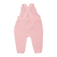 Salopette bébé en maille -VIEUX ROSE