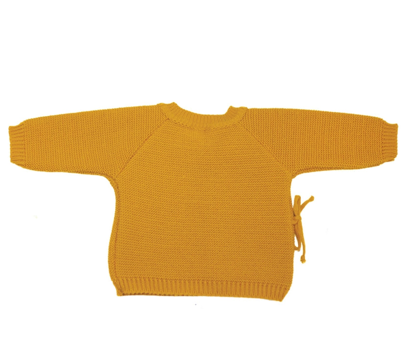Brassière naissance chaussons et bonnet  MOUTARDE - Mode Bébé Claye