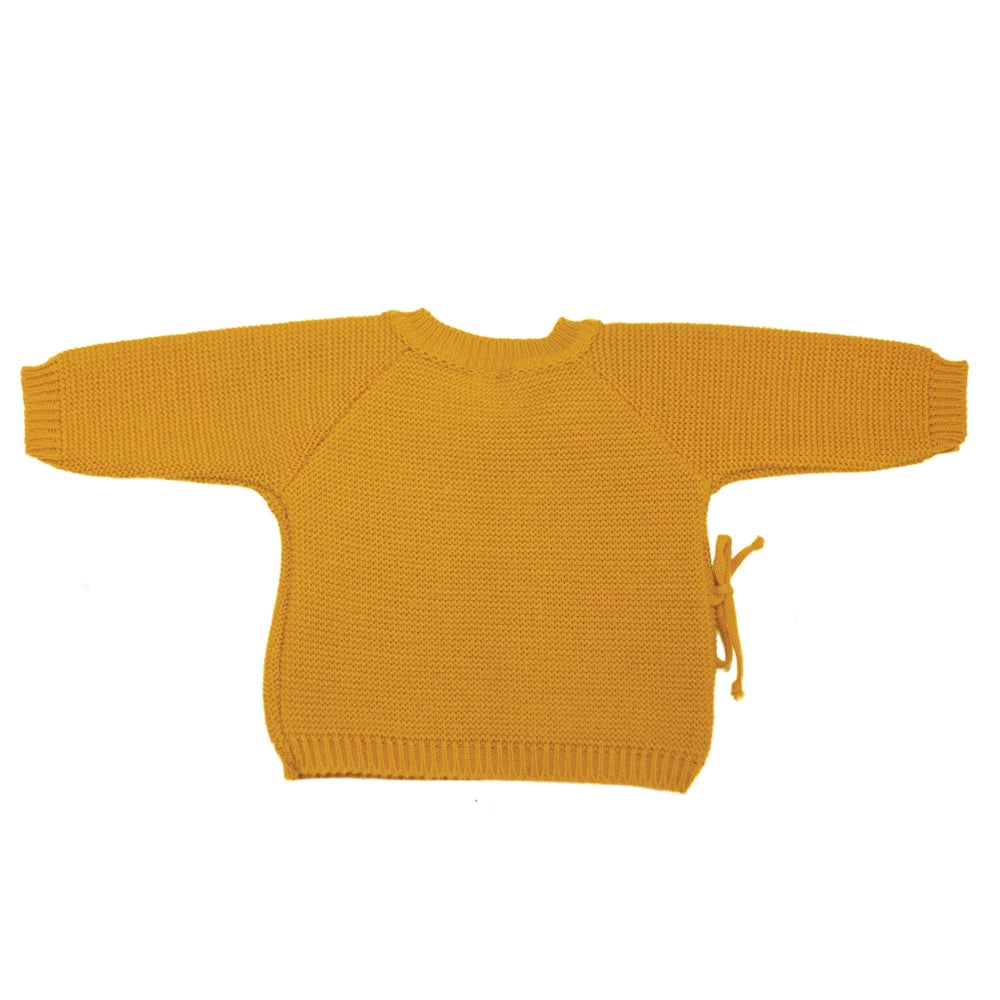 Brassière naissance chaussons et bonnet  MOUTARDE - Mode Bébé Claye