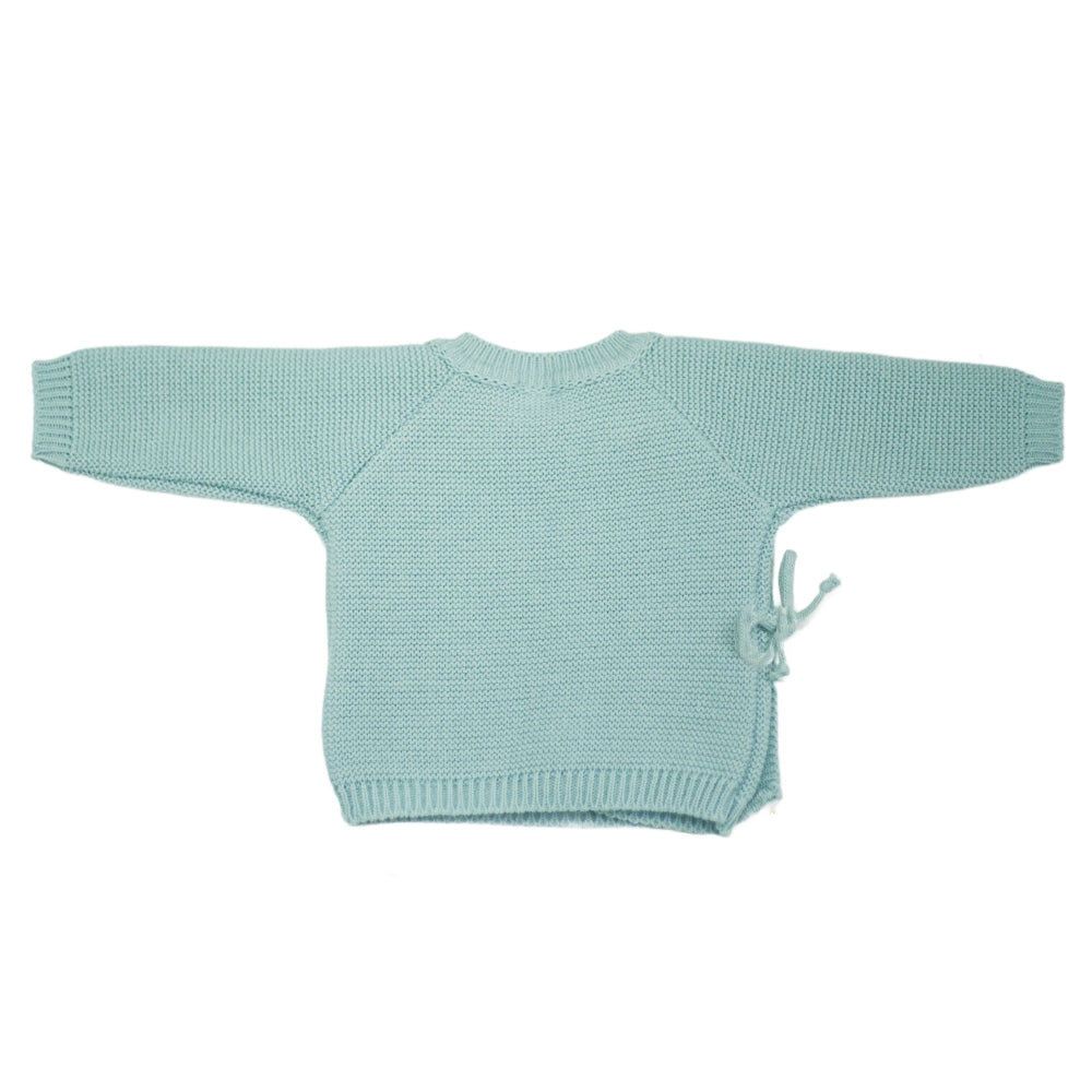 Brassière naissance chaussons et bonnet sauge - Mode Bébé Claye