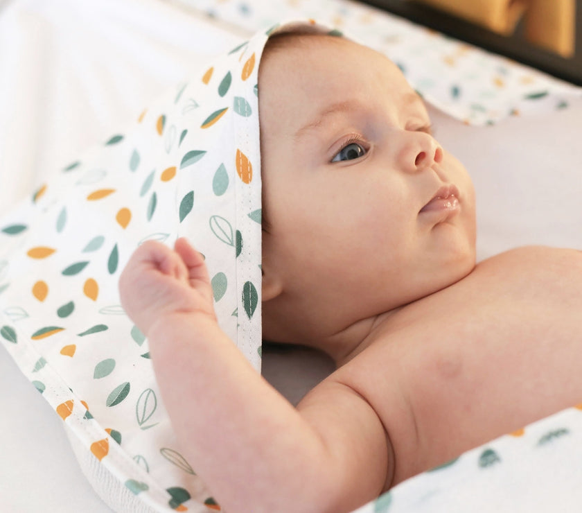 Cape de bain bébé - Feuilles - Mode Bébé Claye