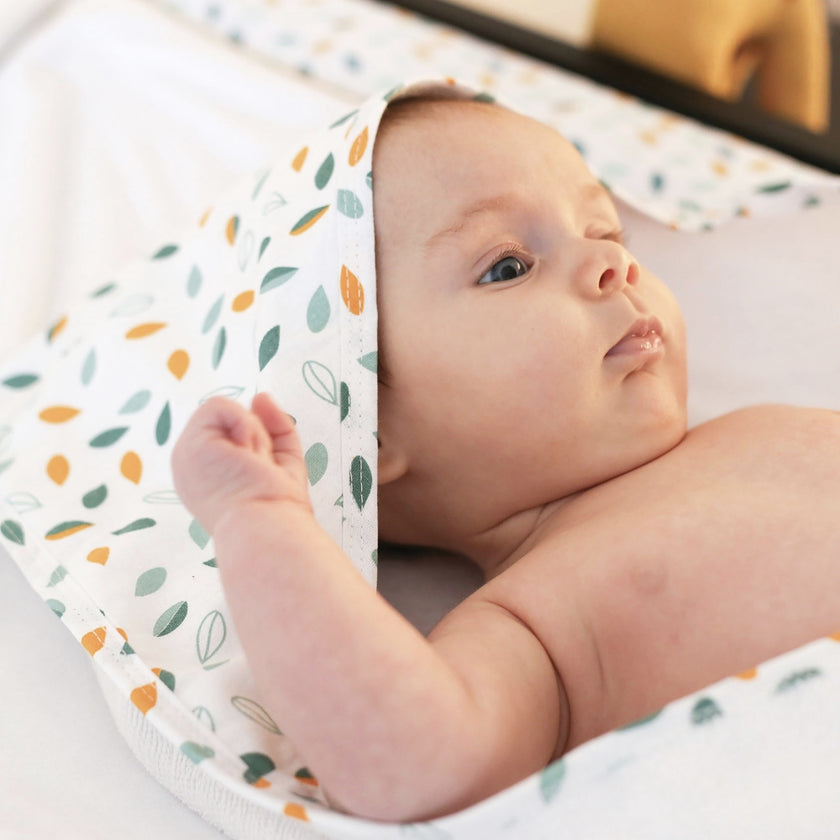 Cape de bain bébé - Feuilles - Mode Bébé Claye