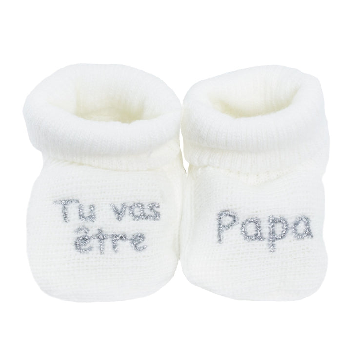 Chaussons naissance - Tu vas être papa - Mode Bébé Claye