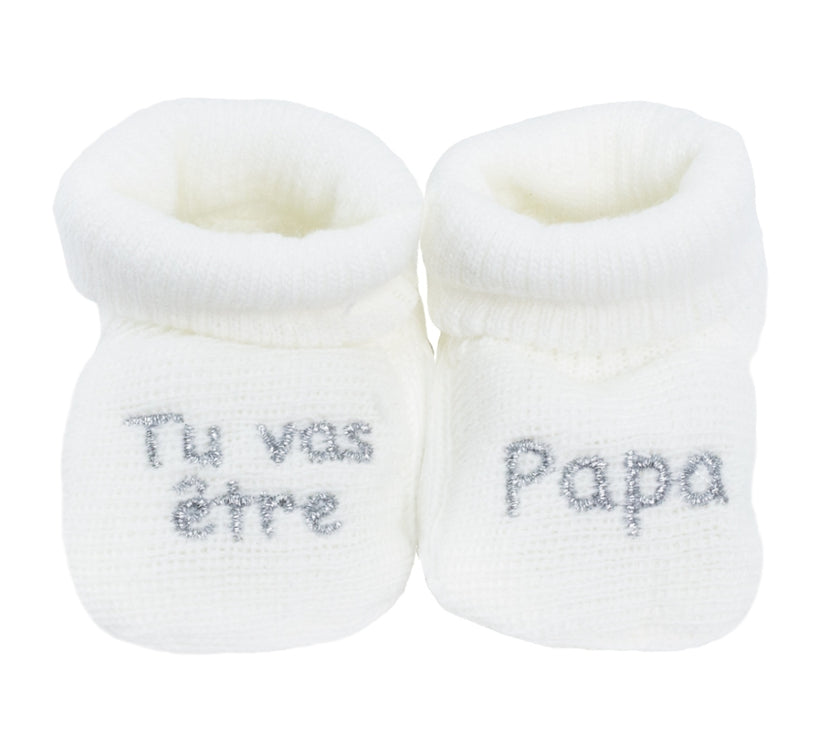 Chaussons naissance - Tu vas être papa - Mode Bébé Claye