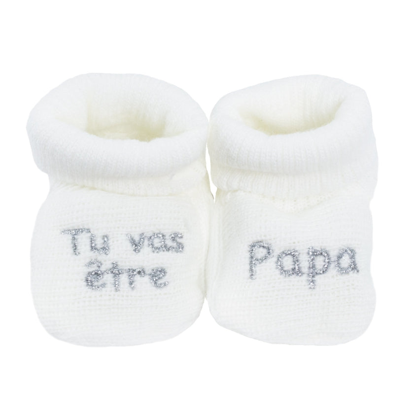 Chaussons naissance - Tu vas être papa - Mode Bébé Claye