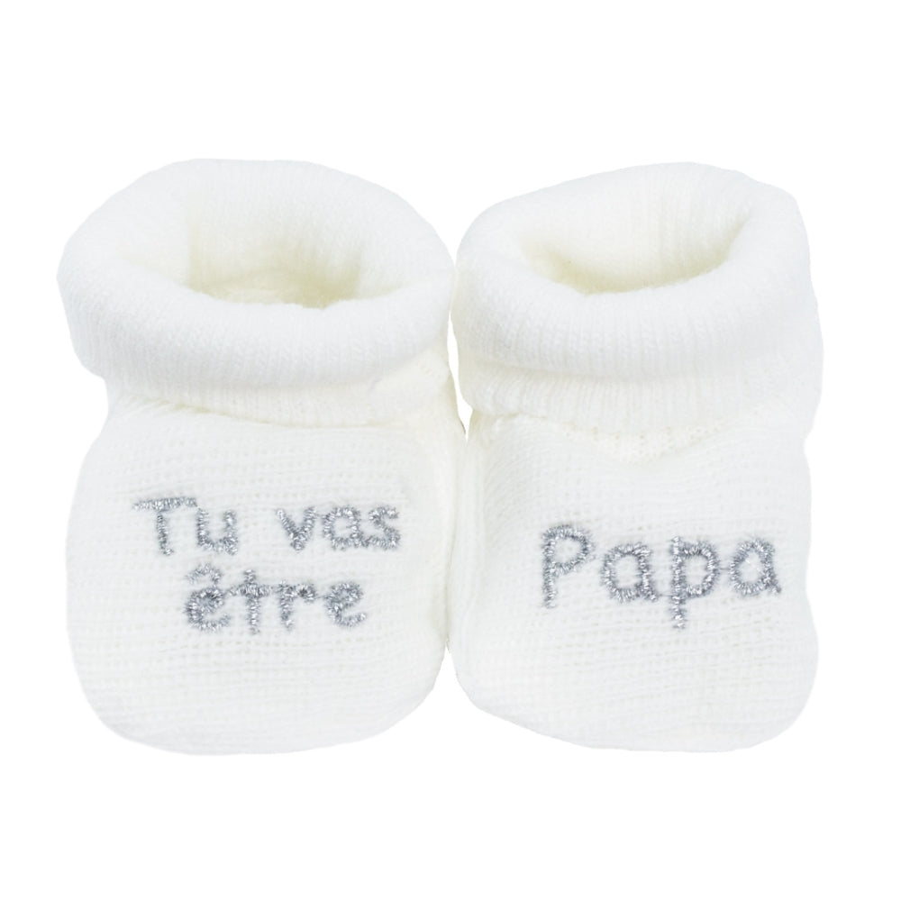 Chaussons naissance - Tu vas être papa - Mode Bébé Claye