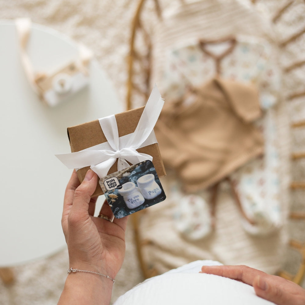 Chaussons naissance - Tu vas être papa - Mode Bébé Claye