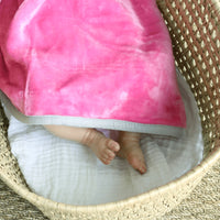 Couverture bébé flanelle - Pivoine - Mode Bébé Claye