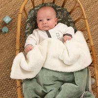 Couverture Sherpa vert - Mode Bébé Claye