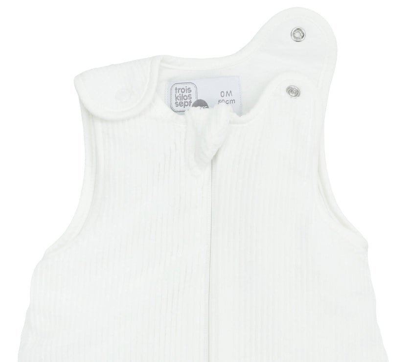 Gigoteuse naissance - Velours côtelé blanche - Mode Bébé Claye