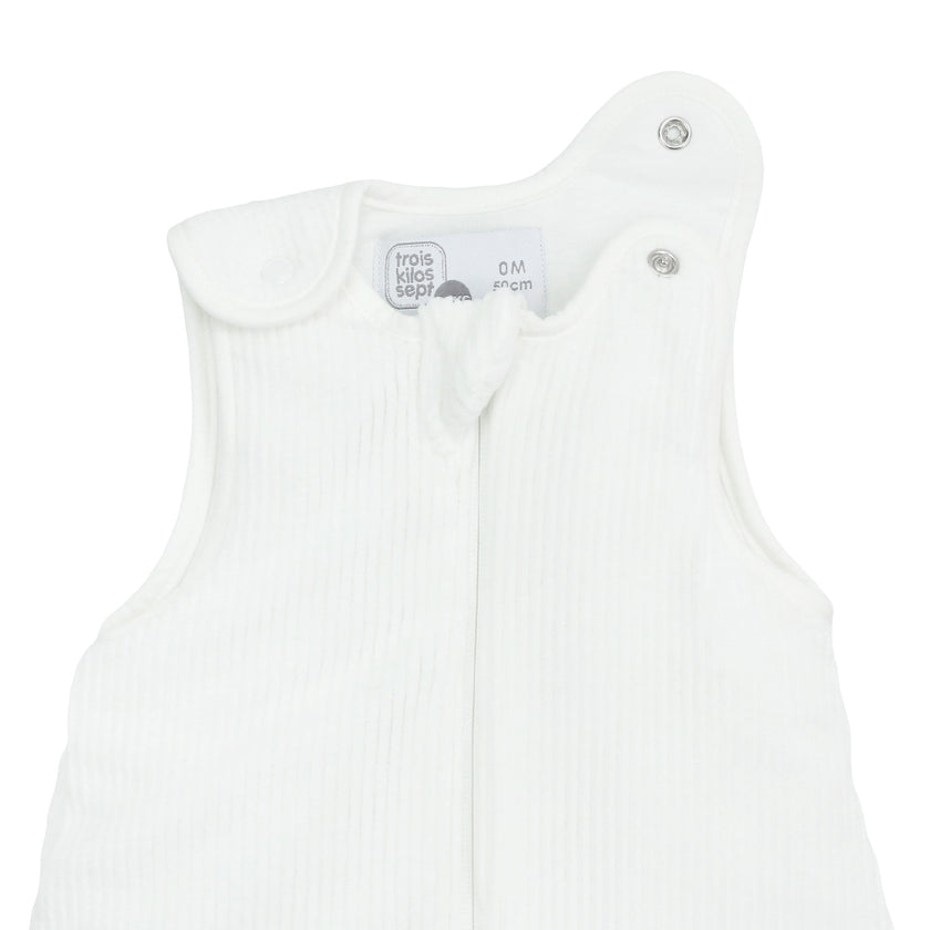 Gigoteuse naissance - Velours côtelé blanche - Mode Bébé Claye