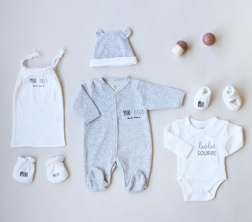 Kit naissance 6 pièces - Mini Nous 1 mois - Mode Bébé Claye