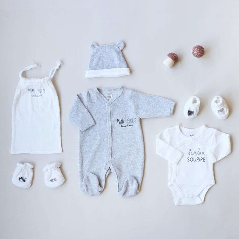 Kit naissance 6 pièces - Mini Nous 1 mois - Mode Bébé Claye