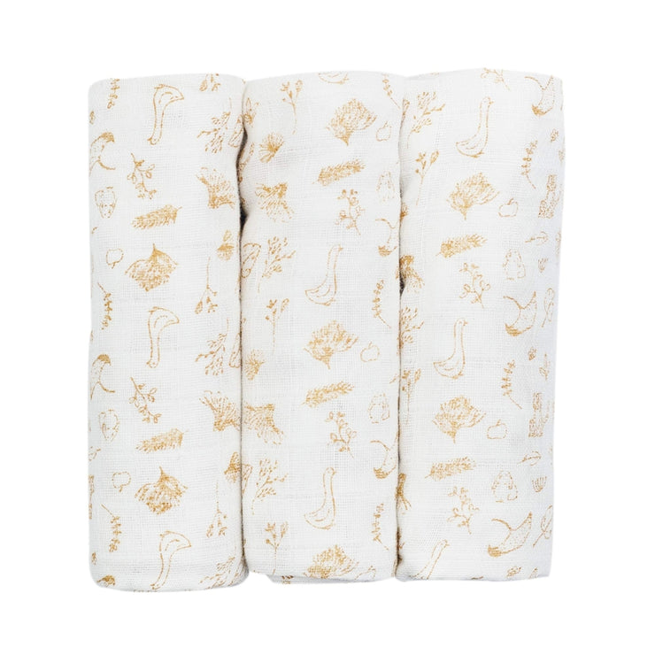 Lot de 3 langes bébé 70x70cm Wonderfull - Mode Bébé Claye
