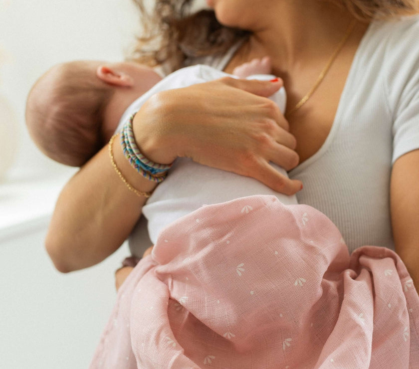 Lot de 3 langes bébé - Pétales roses - Mode Bébé Claye