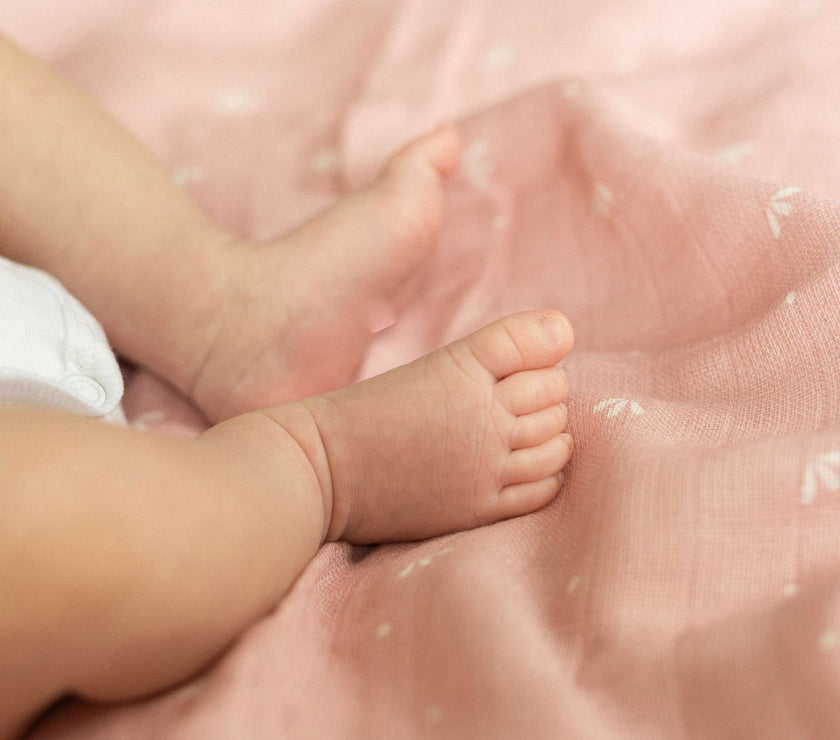 Lot de 3 langes bébé - Pétales roses - Mode Bébé Claye