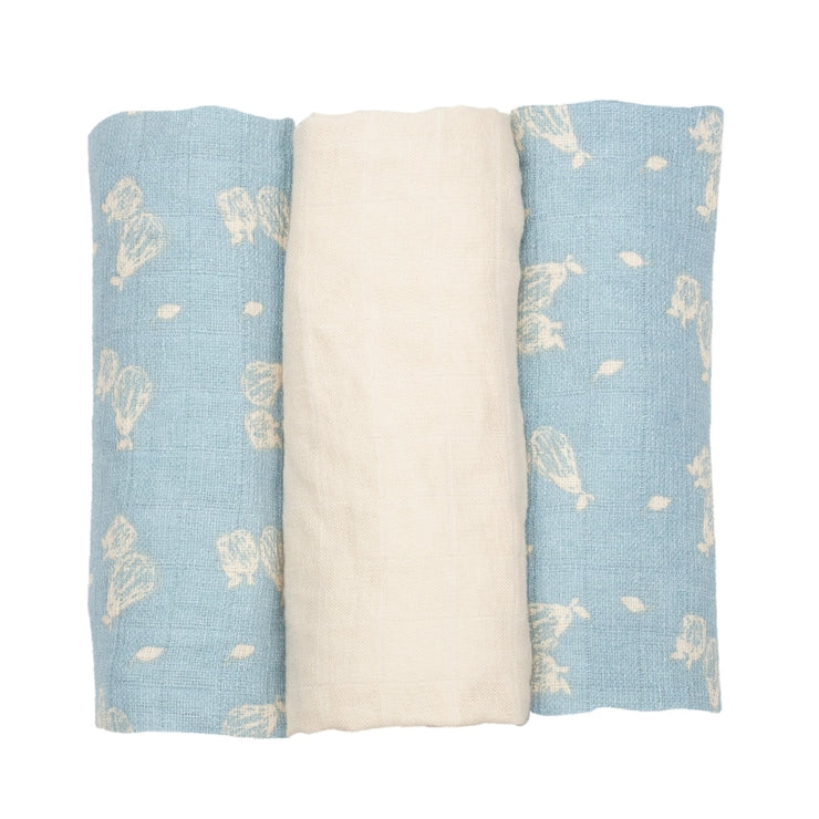 Lot de 3 langes bébé - Poires - Mode Bébé Claye