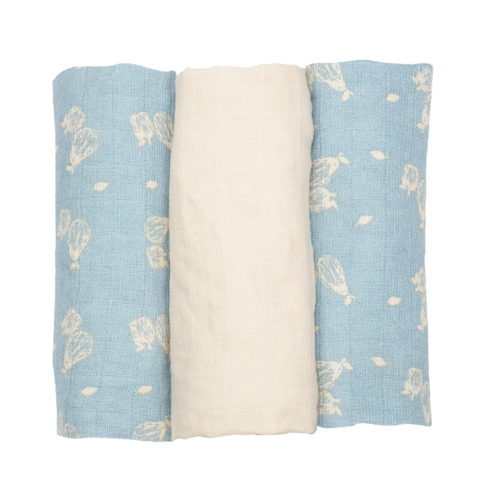 Lot de 3 langes bébé - Poires - Mode Bébé Claye