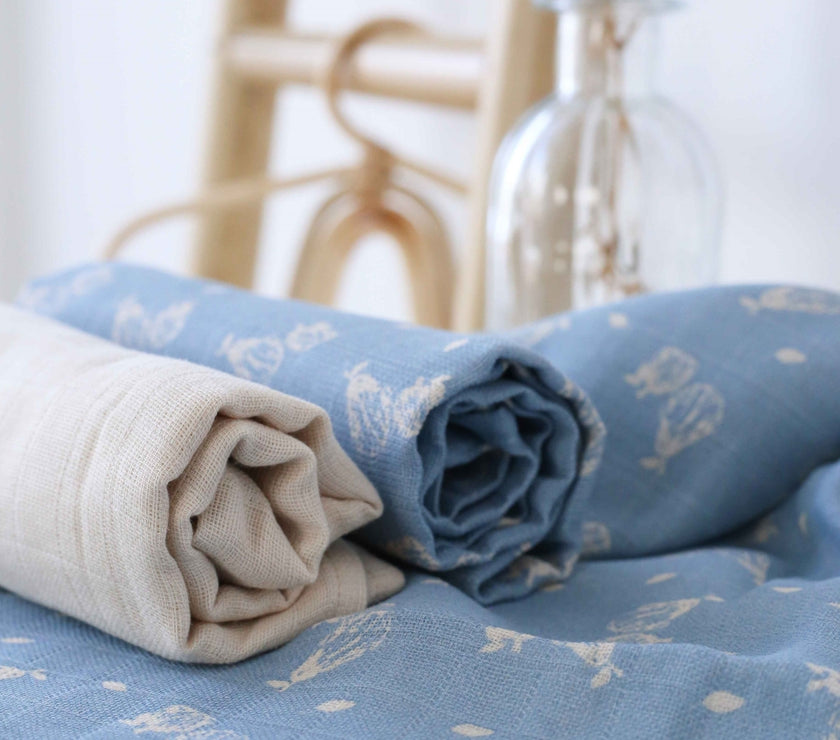 Lot de 3 langes bébé - Poires - Mode Bébé Claye