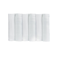 Lot de 6 langes bébé - Blanc uni 70x70cm - Mode Bébé Claye