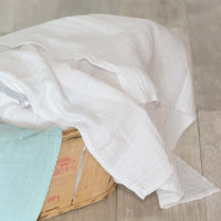 Lot de 6 langes bébé - Blanc uni 70x70cm - Mode Bébé Claye