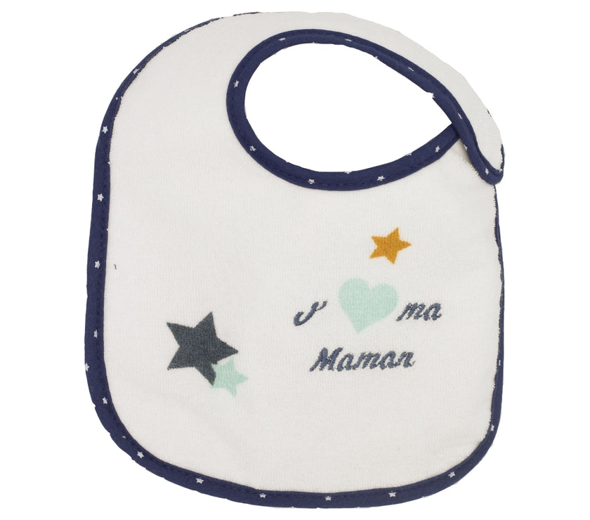 Lot de 7 bavoirs - Bébé d'amour bleu - Mode Bébé Claye