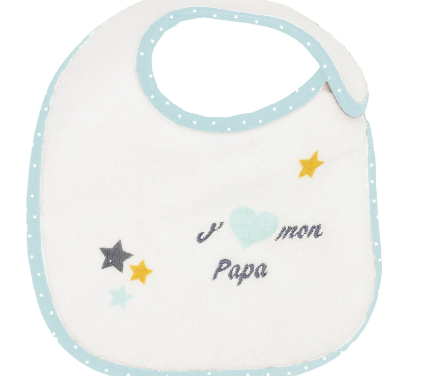 Lot de 7 bavoirs - Bébé d'amour bleu - Mode Bébé Claye