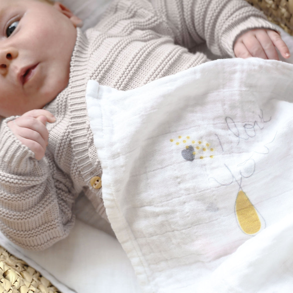 Lot de3  langes - Love you - Mode Bébé Claye