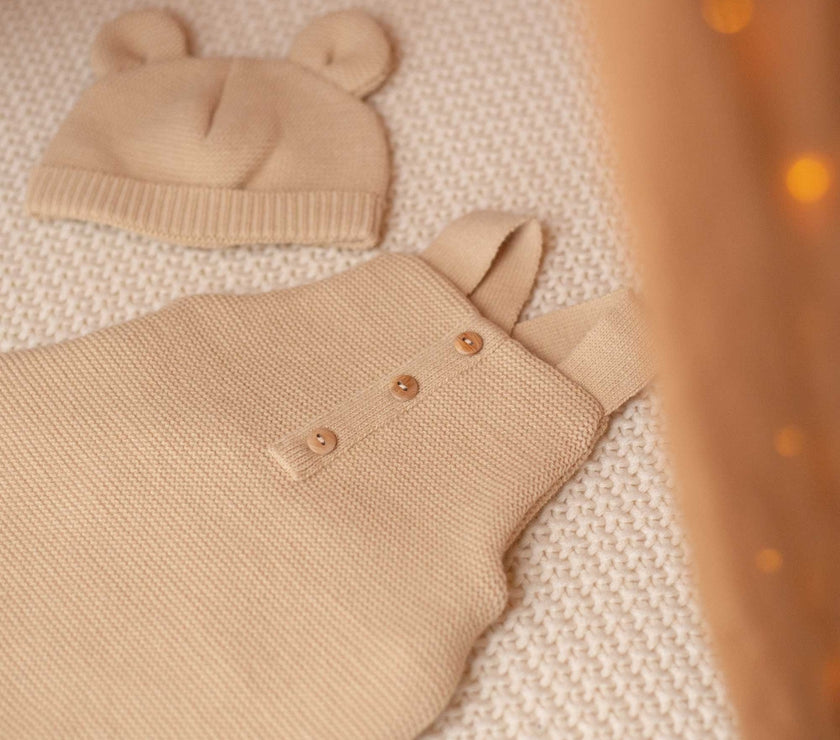Bonnet maille CARAMEL   0/1 mois - Mode Bébé Claye